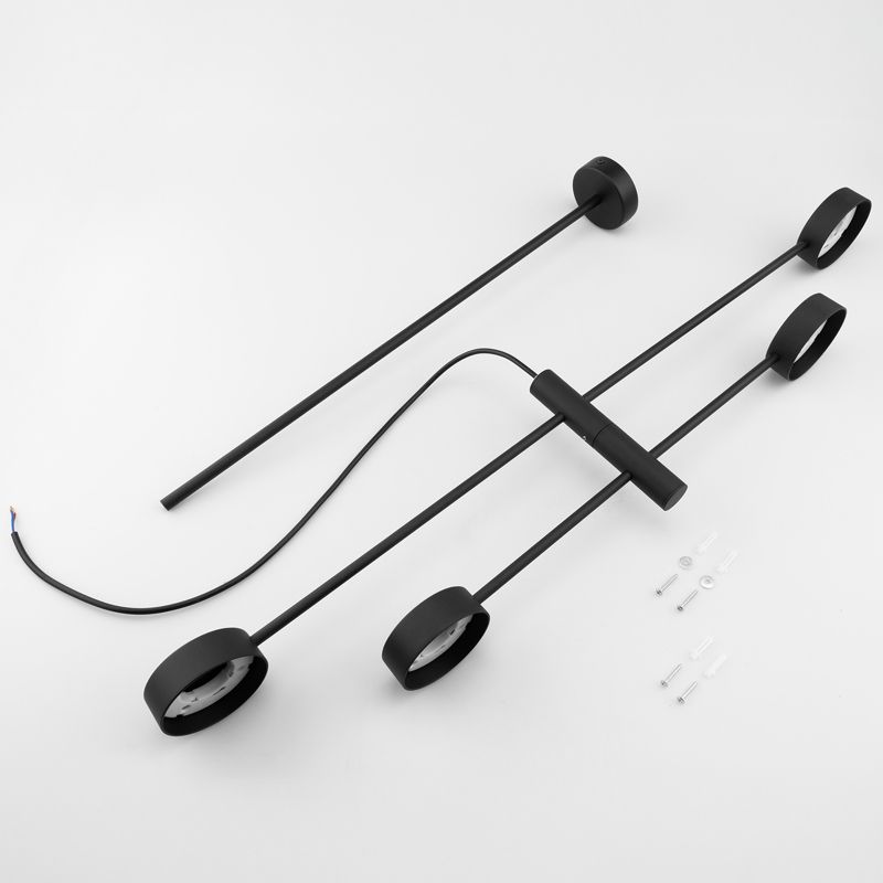 Lampa Sufitowa Lumiled Wisząca LED 4x GX53 Ścienna Czarna 1 szt.