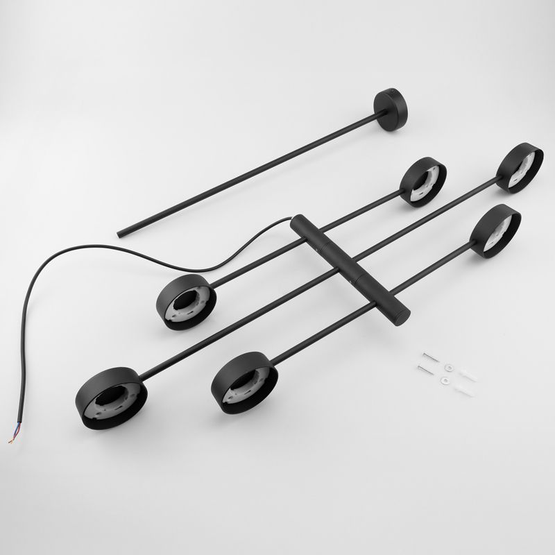Lampa Sufitowa Lumiled Wisząca LED 6x GX53 Ścienna Czarna 1 szt.