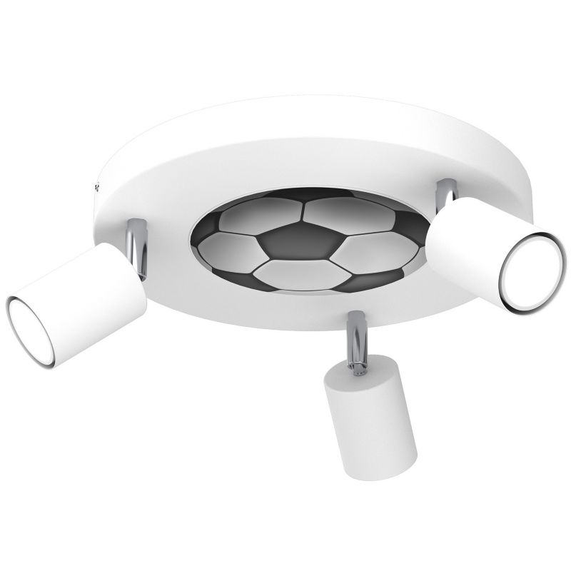 Lampa sufitowa Luminex Fun biało-czarna-szara  3 x GU10 x 8W wym: 10,5 x 30 x 30 cm - 1 szt.