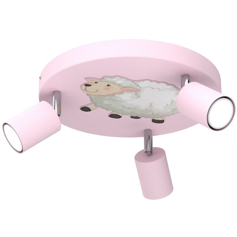 Lampa sufitowa Luminex Fun różowo-biała-kremowa  3 x GU10 x 8W wym: 10,5 x 30 x 30 cm - 1 szt.