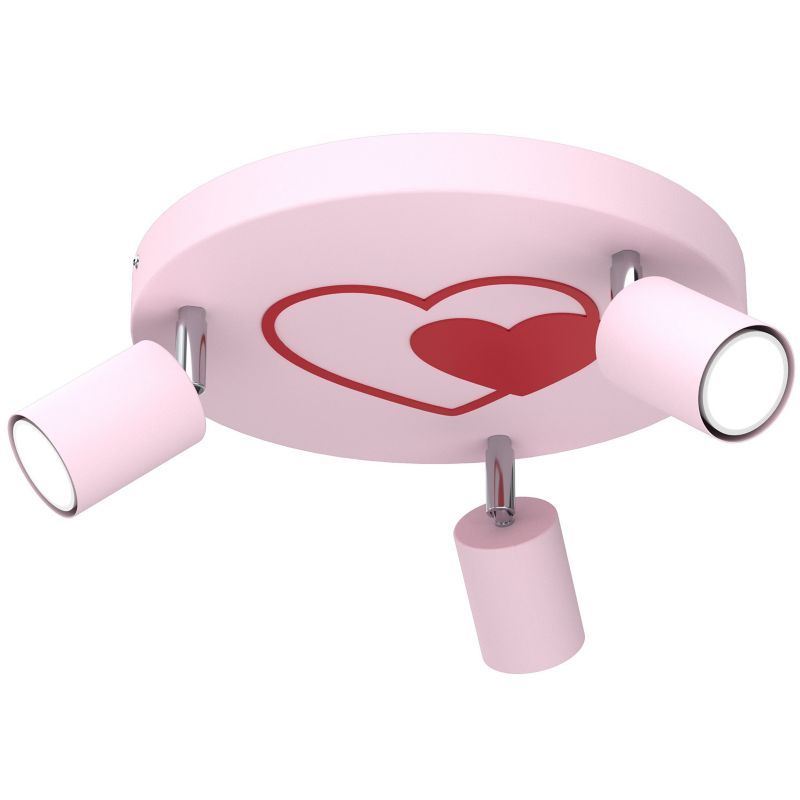 Lampa sufitowa Luminex Fun różowo-czerwona  3 x GU10 x 8W wym: 10,5 x 30 x 30 cm - 1 szt.