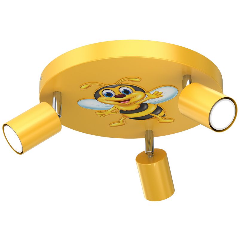 Lampa sufitowa Luminex Fun żółto-czarna  3 x GU10 x 8W wym: 10,5 x 30 x 30 cm - 1 szt.
