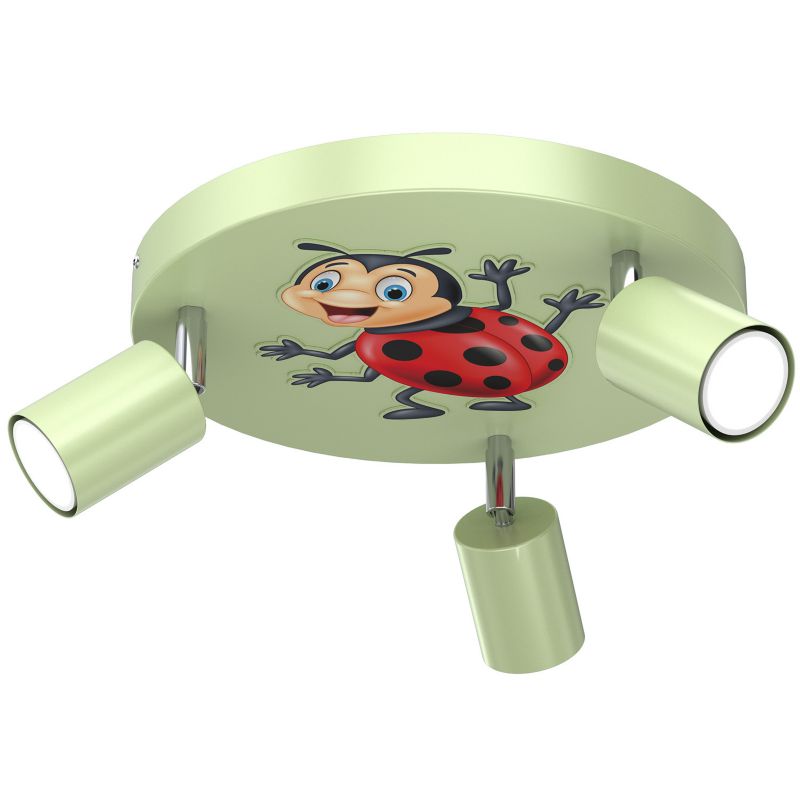 Lampa sufitowa Luminex Fun zielono-czerwona-czarna  3 x GU10 x 8W wym: 10,5 x 30 x 30 cm - 1 szt.