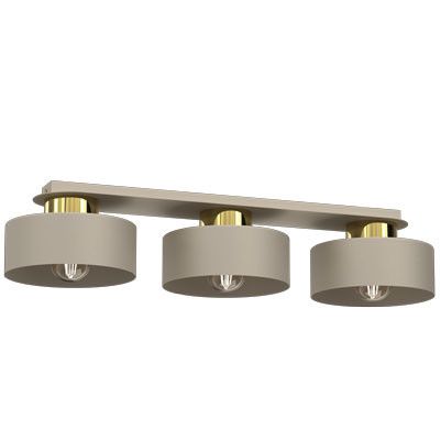 Lampa sufitowa Luminex Marti kremowo-złoty połysk potrójna do salonu 3xE27 x 15W 1 szt.
