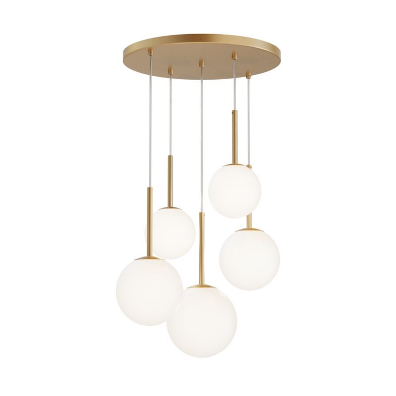 Lampa sufitowa Maytoni Basic Form mosiężno-złota wym: 180 x 58 x 58 cm 5xE14 x 40W szkło 1 szt.