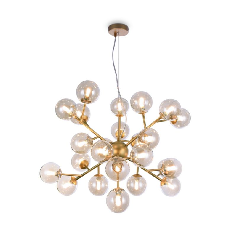 Lampa sufitowa Maytoni Dallas mosiężno-złota wym: 146,5 x 65 x 65 cm 24xG9 x 28W szkło 1 szt.