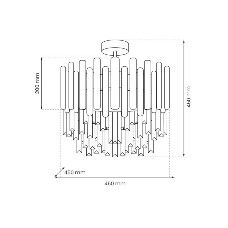 Lampa sufitowa Milagro Aspen E14 6x28w 1 szt.
