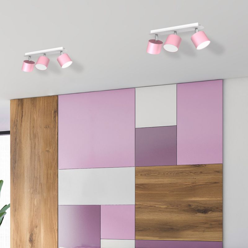 Lampa sufitowa Milagro Dixie Pink LED 3xGX53 15W różowy 1 szt.
