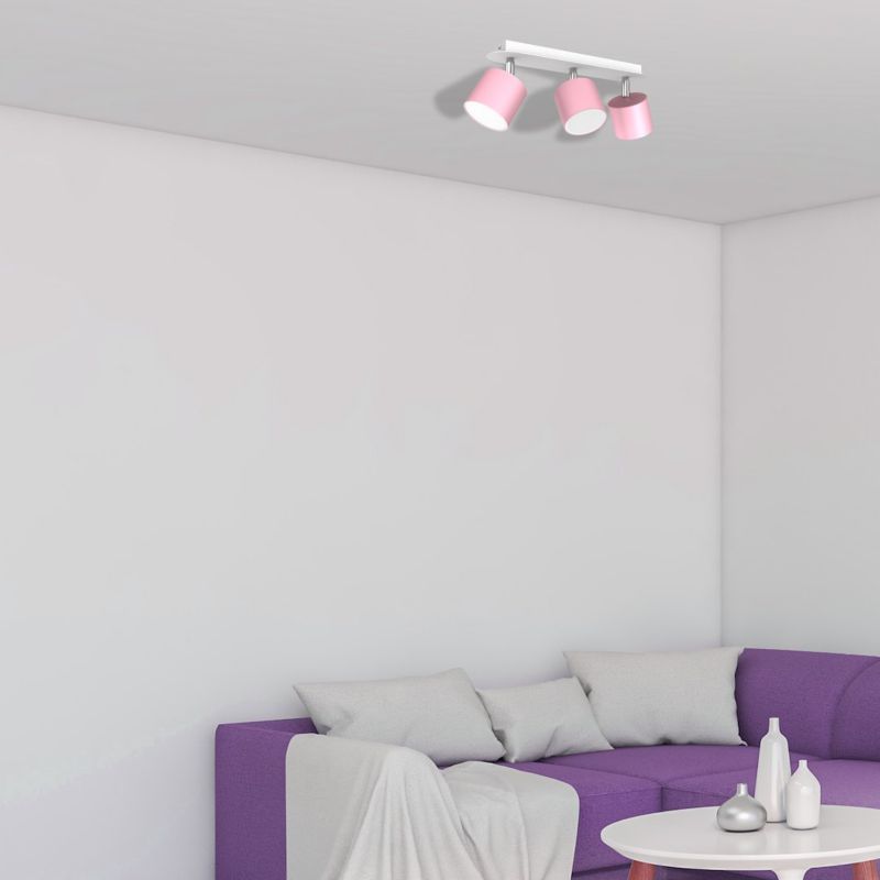 Lampa sufitowa Milagro Dixie Pink LED 3xGX53 15W różowy 1 szt.