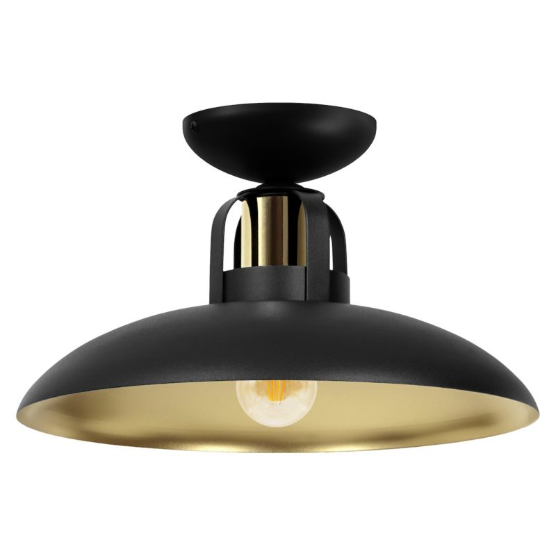 Lampa sufitowa Milagro Felix E27 60W czarny złoty 1 szt.