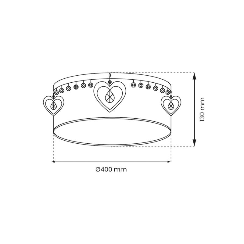 Lampa sufitowa Milagro Heart E27 40w 1 szt.