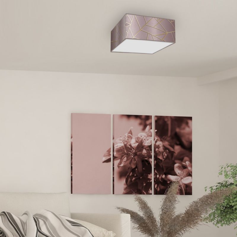 Lampa sufitowa Milagro Ziggy E27 40W różowy złoty 1 szt.