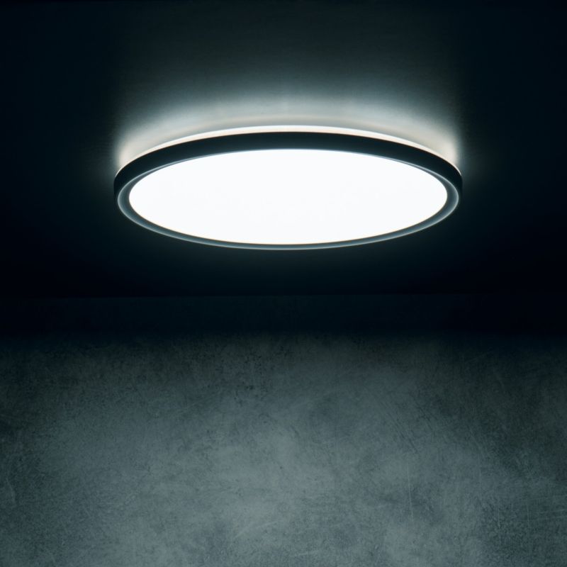 Lampa sufitowa  Miledo AZPO czarno-biała LED 18.5W biały zmienny 3000/4000/6000KK 1700lm IP54 - 1 szt