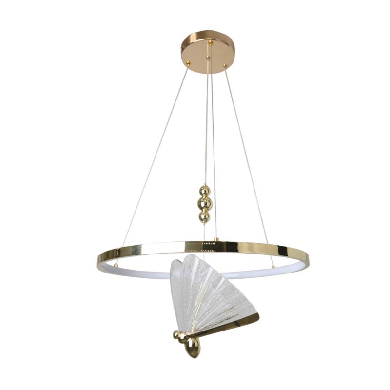 Lampa sufitowa motyl Light Prestige MARISSA złota LED 33W biały zmienny 3000/4000/6000KK 3552lm IP20 - 1 szt
