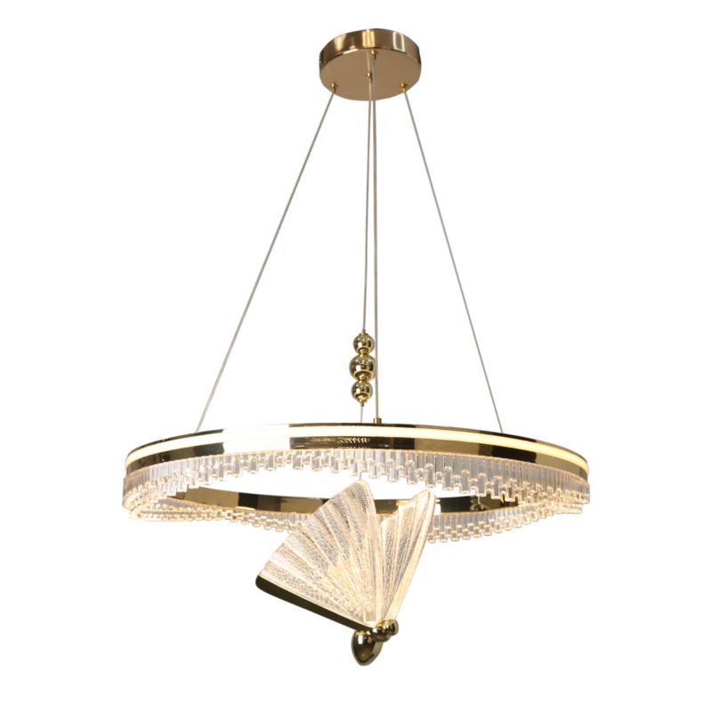 Lampa sufitowa motyl Light Prestige MARISSA złota LED 48W biały zmienny ...