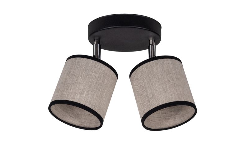 Lampa sufitowa NEXO HEXE tkanina 2 x 40W E14 beżowa H0521 1 szt.