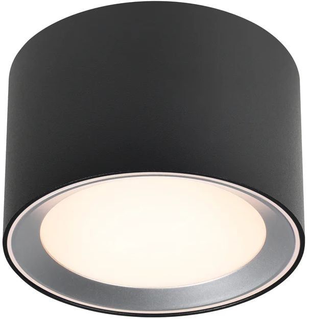 Lampa sufitowa Nordlux Landon LED 6,5W IP44 Moodmaker czarna, do łazienki, 1 szt.