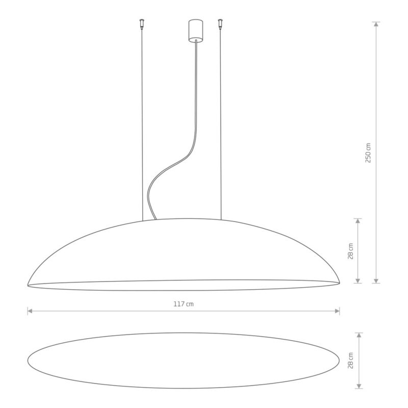 Lampa sufitowa Nowodvorski Lighting Canoe czarno-złota wym: 250 x 28 x 117 cm 5xE27 x 40W metal 1 szt.