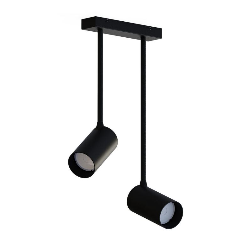 Lampa sufitowa Nowodvorski Lighting Mono czarna  2 x GU10 x 10W wym: 31 x 7 cm - 1 szt.