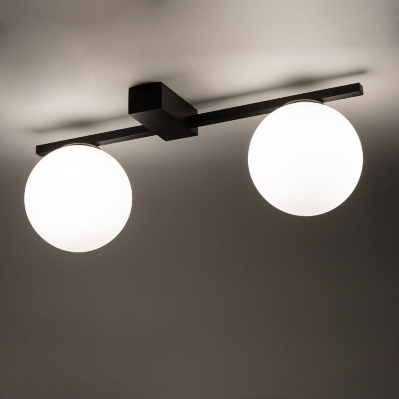 Lampa sufitowa Nowodvorski Lighting Pik biało-czarna wym: 13 x 48 cm 2xG9 x 12W 1 szt.