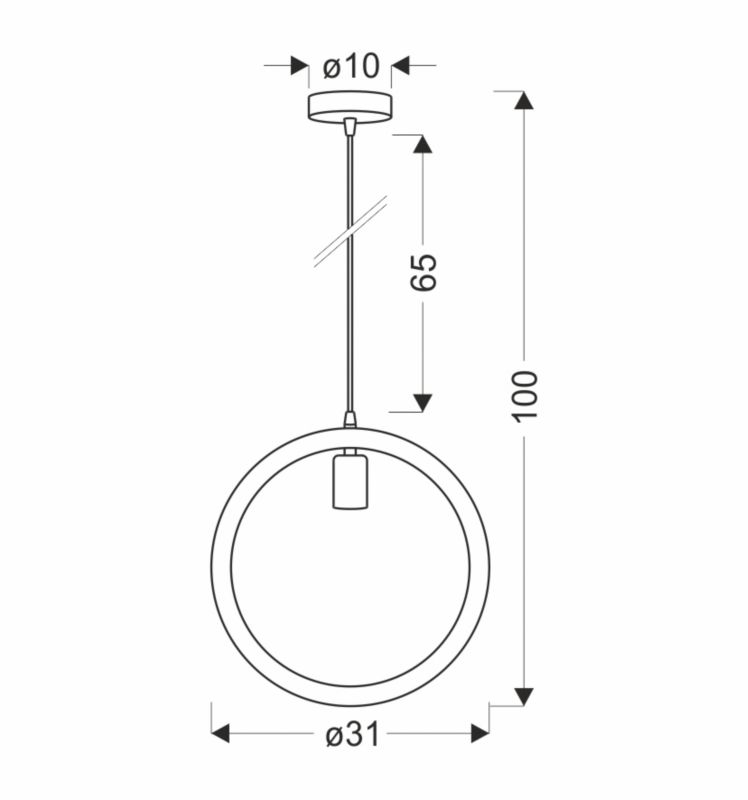 Lampa sufitowa okrągła ramka ze sznura Candellux Kolo czarno-beżowa 1xE27x40W IP20 wym:100x31x2,5cm - 1 szt.