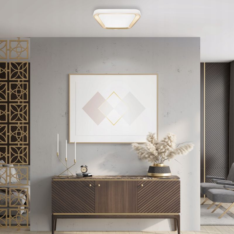 Lampa sufitowa plafon ściemniany Light Home LH Quadro Gold 38W złoty 3000-6000K 1szt.