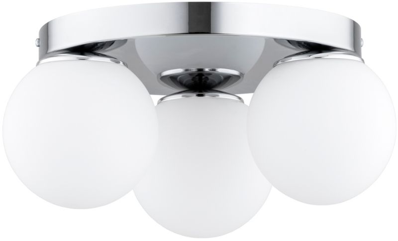 Lampa Sufitowa Plafon Elko-Lighting 3-Punktowy Chrom Kule Białe E27 srebrny 1 szt