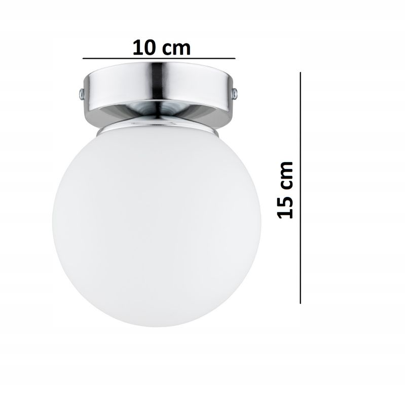 Lampa Sufitowa Plafon Elko-Lighting Milo Chrom Kule Białe E27 srebrny 1 szt