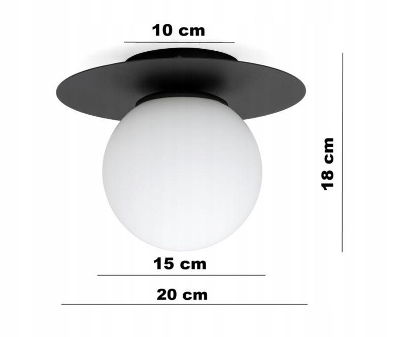 Lampa Sufitowa Plafon Elko-Lighting Nox 1x E27 czarny 1 szt