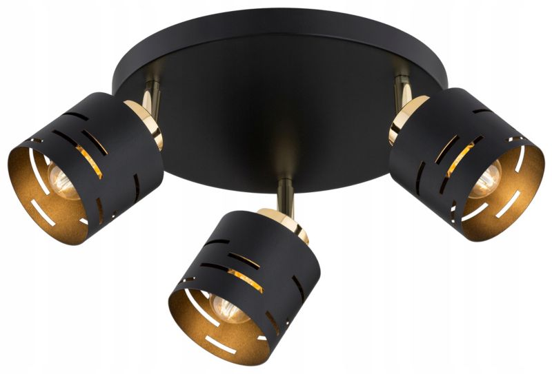 Lampa Sufitowa Plafon Elko-Lighting Regulowany 3-Punktowy Vox E27 czarny 1 szt