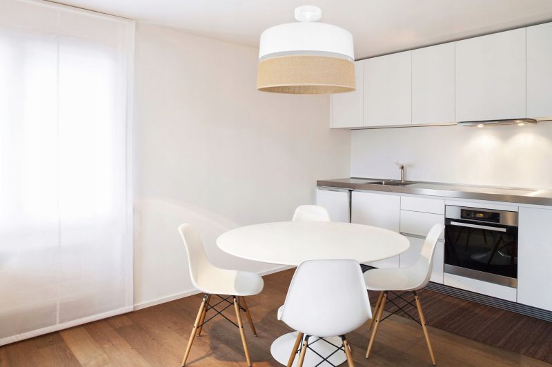 Lampa sufitowa plafon Light Home LH Juta 1x E27 60W abażur 40cm tkanina biały 1szt.