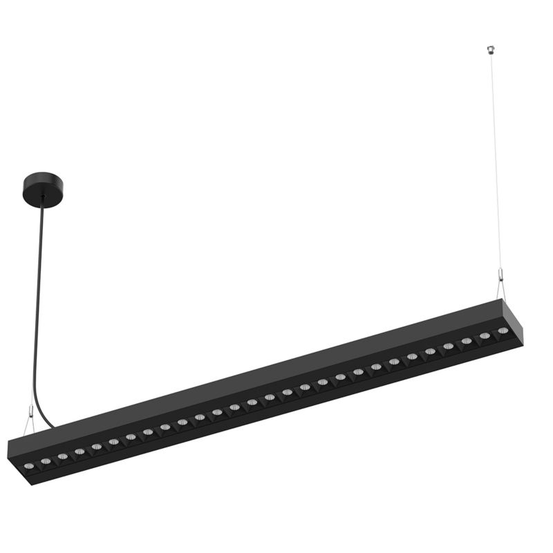 Lampa sufitowa podwieszana LED GLOW D22 Pro Czarna Spacetronik 1 szt.