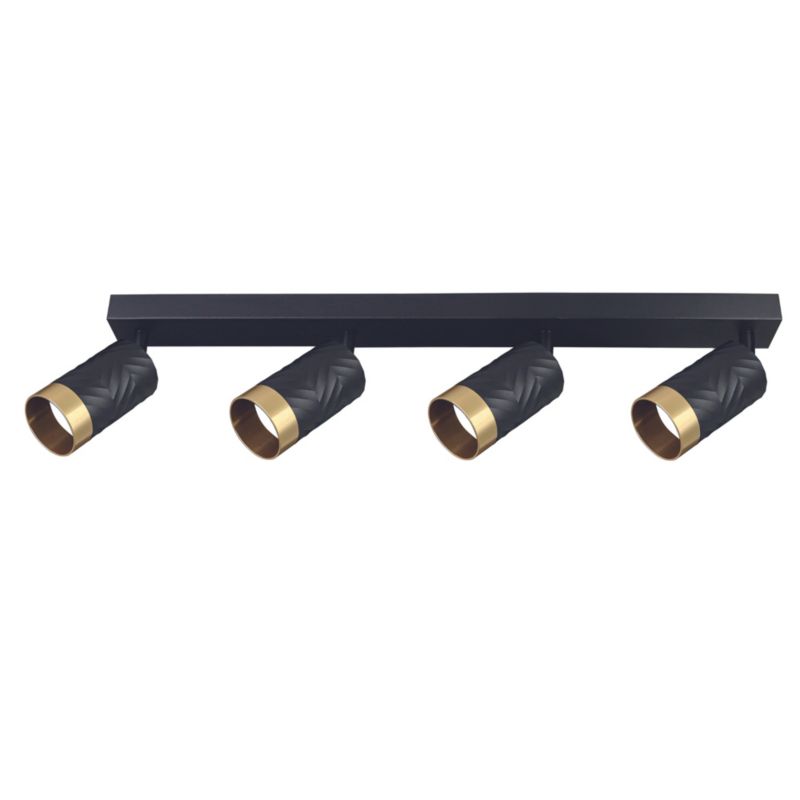 Lampa sufitowa Polux Arras  czarno-złota  4 x GU10 x 10W wym: 10 x 5,5 cm - 1 szt.