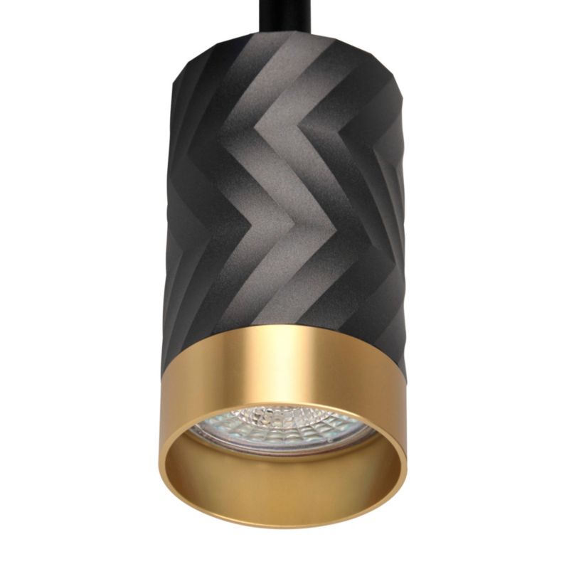 Lampa sufitowa Polux Arras  czarno-złota  4 x GU10 x 10W wym: 10 x 5,5 cm - 1 szt.