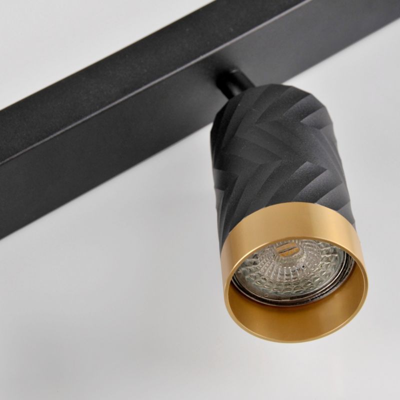 Lampa sufitowa Polux Arras  czarno-złota  4 x GU10 x 10W wym: 10 x 5,5 cm - 1 szt.
