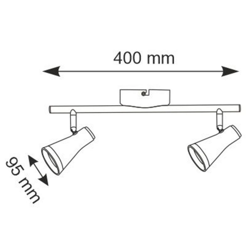 Lampa sufitowa Polux Berg  biała LED 8.4W 3000K 850lm  wym: 17 x 40 x 10 cm - 1 szt.