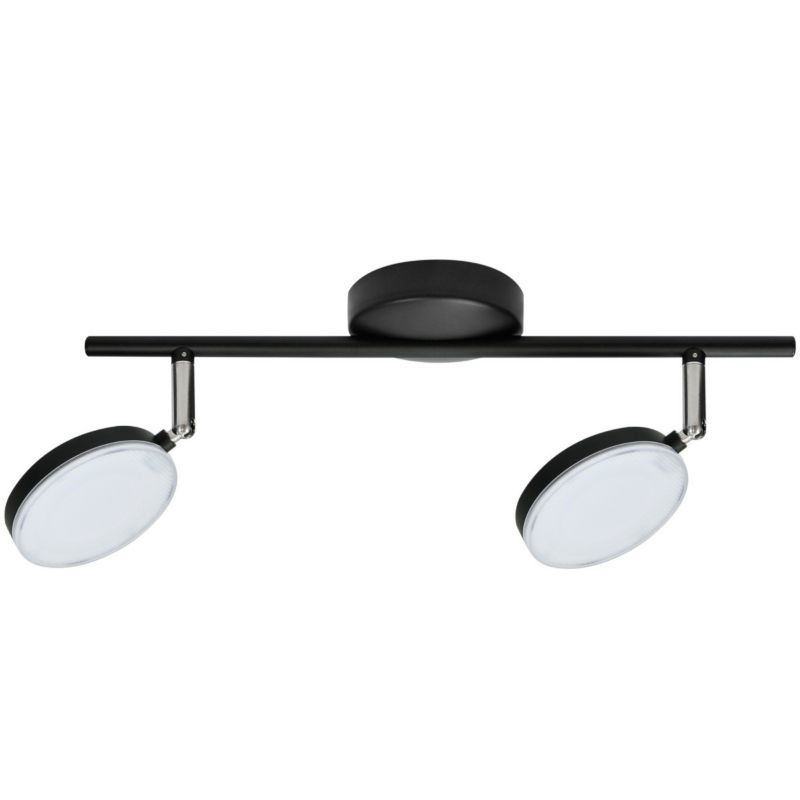 Lampa sufitowa Polux Capri czarna LED 10W 3000K 700lm  wym: 15 x 40 x 10 cm - 1 szt.
