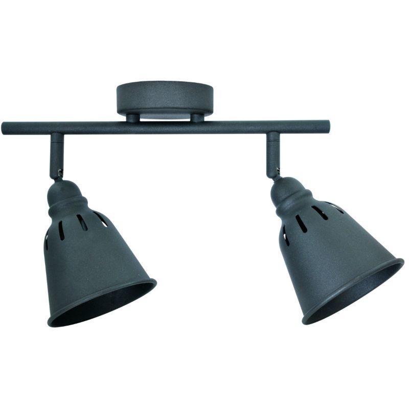 Lampa sufitowa Polux Fiona czarna  2 x E14 x 8W wym: 18,5 x 37 x 10 cm - 1 szt.