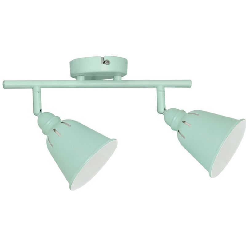 Lampa sufitowa Polux Fiona miętowo-biała  2 x E14 x 8W wym: 18,5 x 37 x 10 cm - 1 szt.