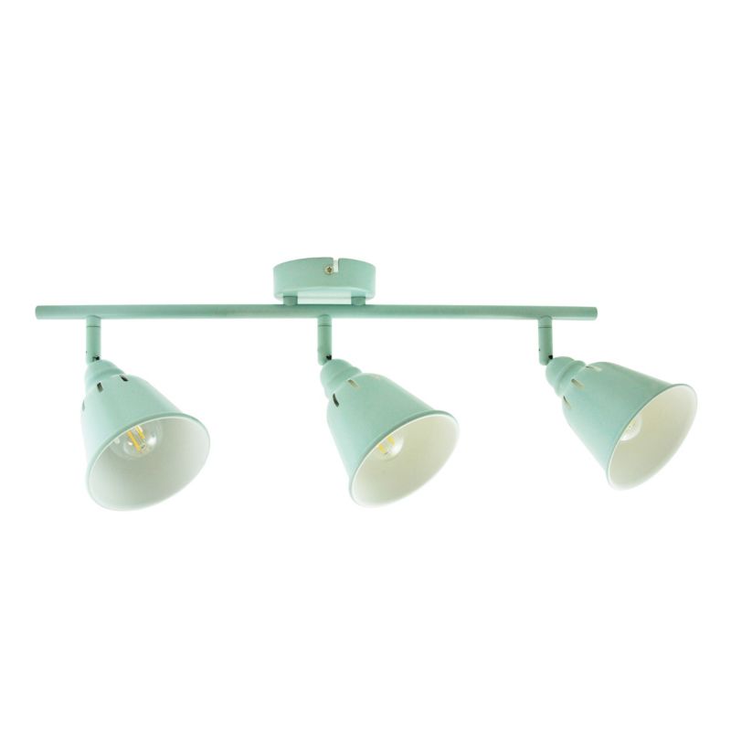 Lampa sufitowa Polux Fiona miętowo-biała  3 x E14 x 8W wym: 18,5 x 57 x 10 cm - 1 szt.