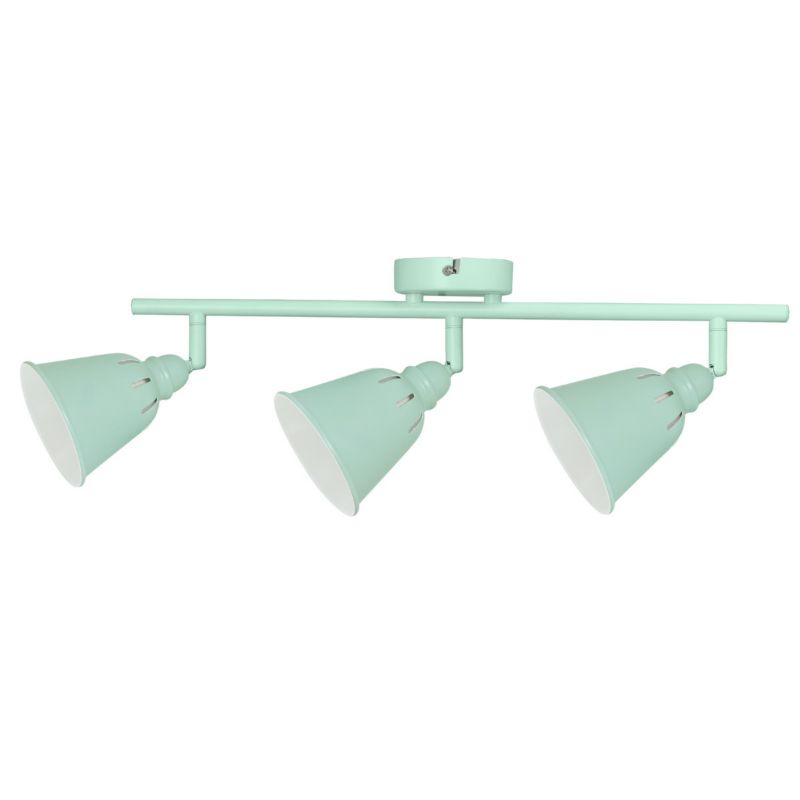 Lampa sufitowa Polux Fiona miętowo-biała  3 x E14 x 8W wym: 18,5 x 57 x 10 cm - 1 szt.
