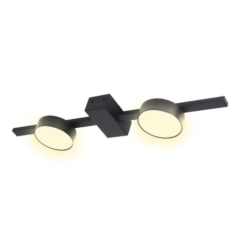 Lampa sufitowa Polux Joy czarna Listwa z lampami 2 x GX53 x 10W wym: 3,5 x 51 x 9 cm - 1 szt.