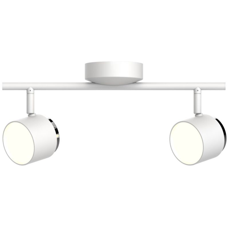 Lampa sufitowa Polux Kubik  biała chromowana LED 8.4W 3000K 850lm  wym: 12 x 40 x 10 cm - 1 szt.
