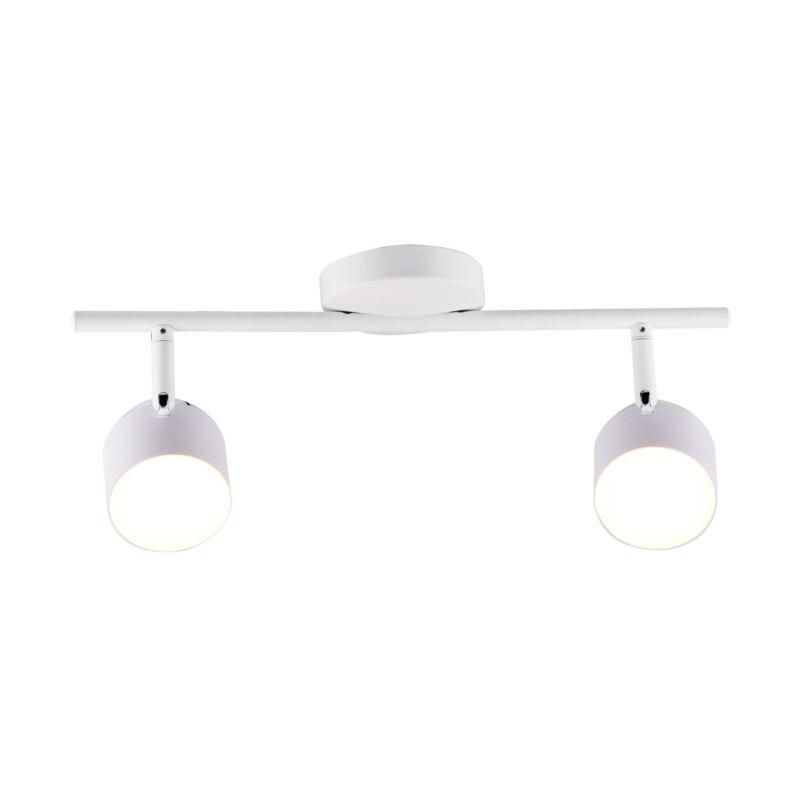 Lampa sufitowa Polux Kubik  biała chromowana LED 8.4W 3000K 850lm  wym: 12 x 40 x 10 cm - 1 szt.
