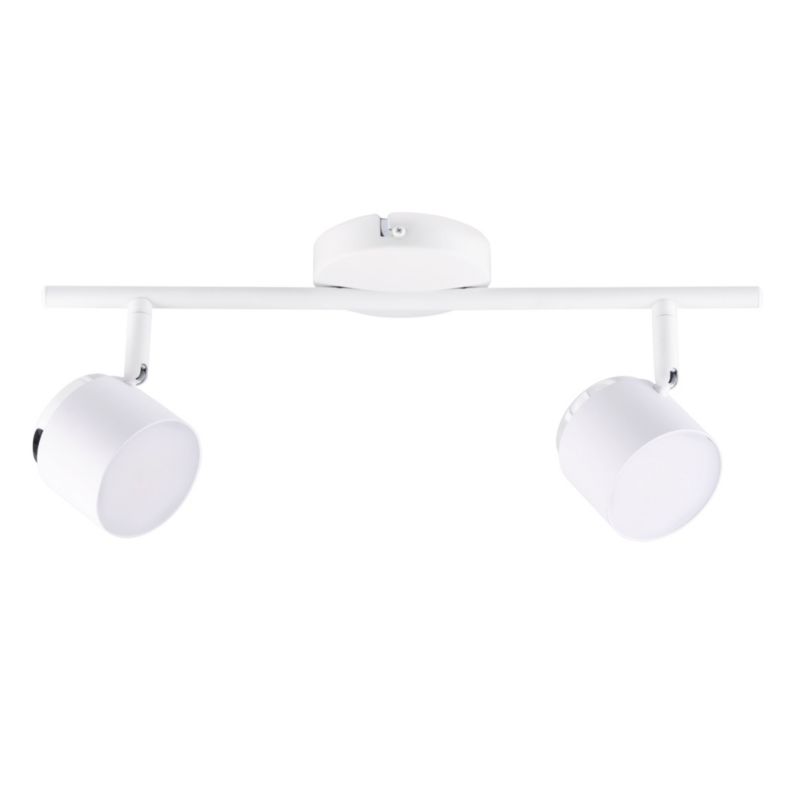 Lampa sufitowa Polux Kubik  biała chromowana LED 8.4W 3000K 850lm  wym: 12 x 40 x 10 cm - 1 szt.