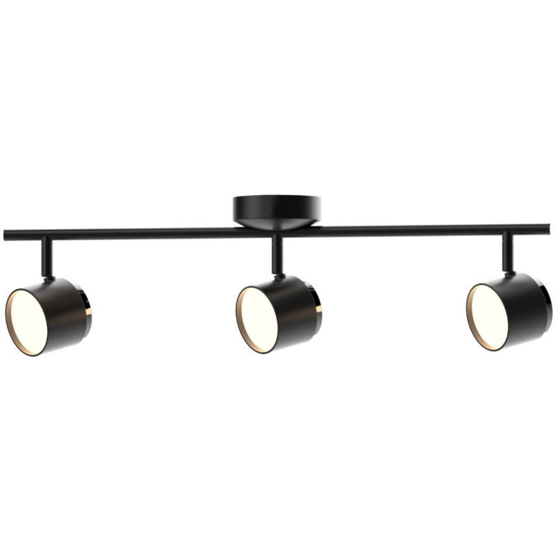 Lampa sufitowa Polux Kubik  czarna-chromowana LED 12.6W 3000K 1275lm  wym: 12 x 60 x 10 cm - 1 szt.