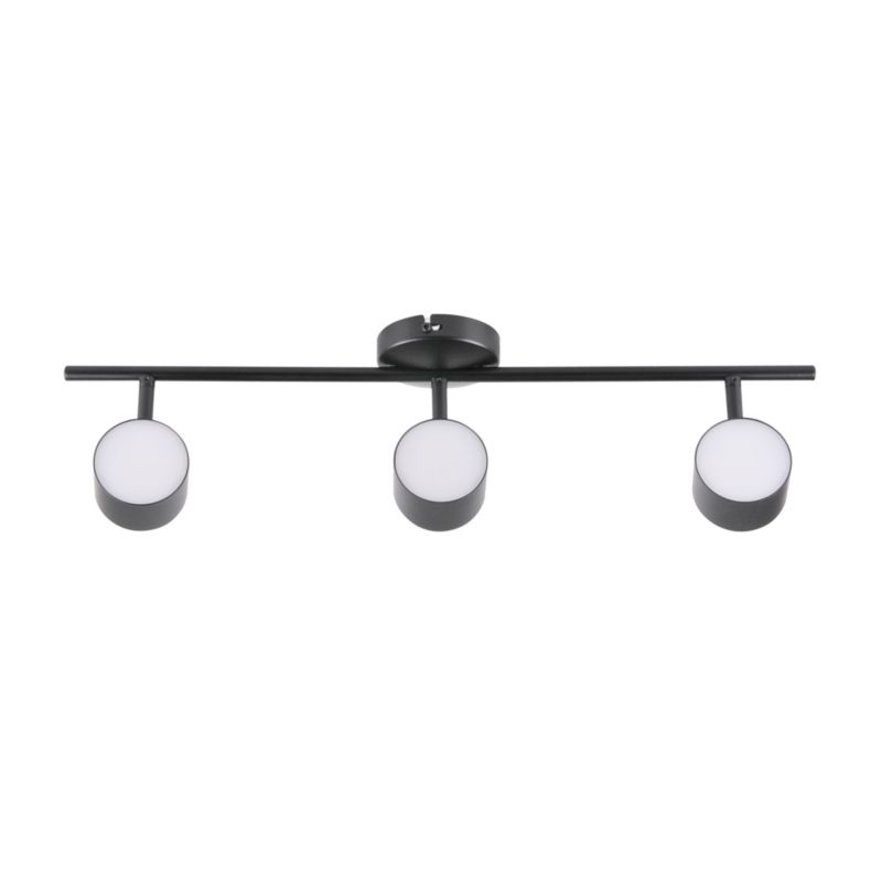 Lampa sufitowa Polux Kubik  czarna-chromowana LED 12.6W 3000K 1275lm  wym: 12 x 60 x 10 cm - 1 szt.
