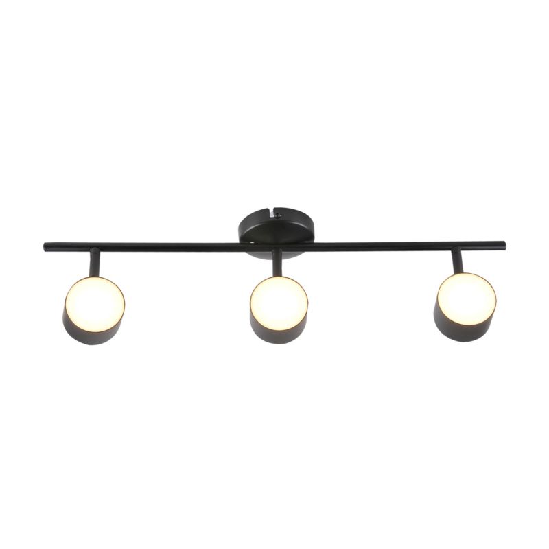 Lampa sufitowa Polux Kubik  czarna-chromowana LED 12.6W 3000K 1275lm  wym: 12 x 60 x 10 cm - 1 szt.
