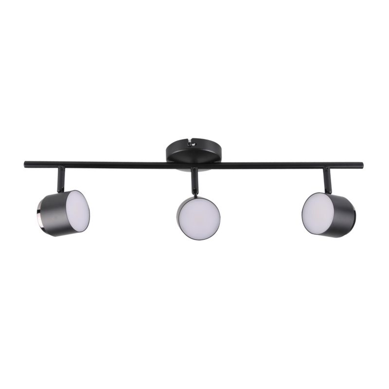 Lampa sufitowa Polux Kubik  czarna-chromowana LED 12.6W 3000K 1275lm  wym: 12 x 60 x 10 cm - 1 szt.