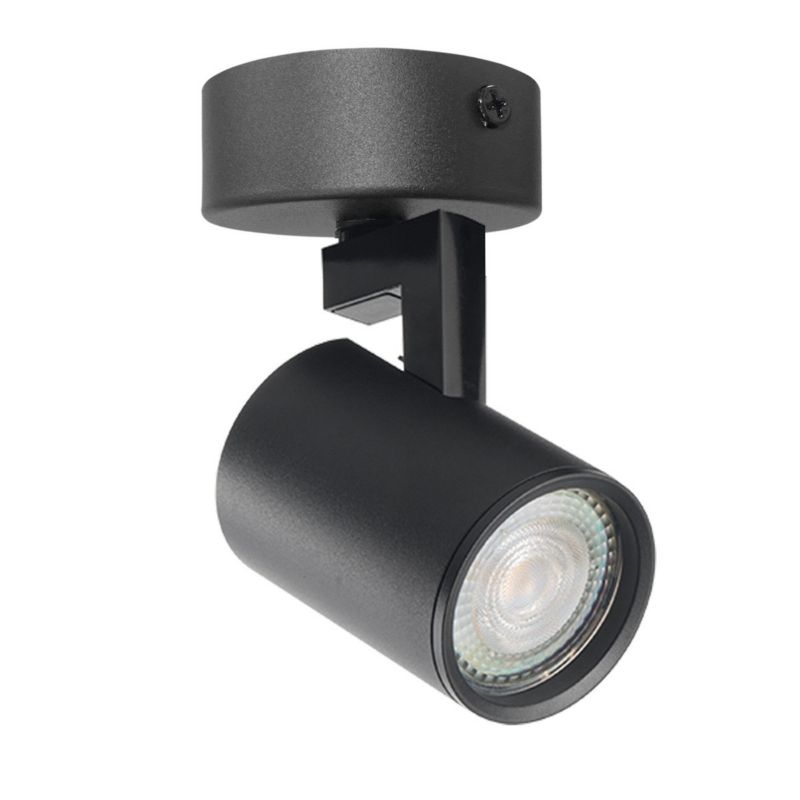 Lampa sufitowa Polux Lynx czarna  1 x GU10 x 10W wym: 13 x 6 x 6 cm - 1 szt.